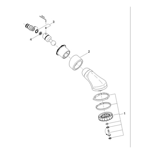 Onderdelentekening Grohe Relexa Plus 80 Dual hoofddouche 2 straalsoorten