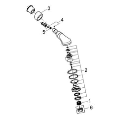 Onderdelentekening Grohe Relexa Plus 80 Top 4 hoofddouche 4 straalsoorten