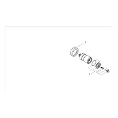 Onderdelentekening Grohe Relexa 50 zijdouche 1 straalsoort