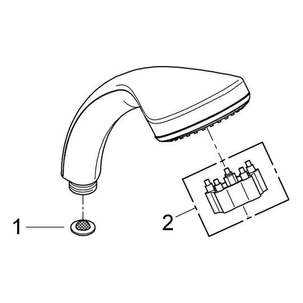 Onderdelentekening Grohe Relexa Plus handdouche 
