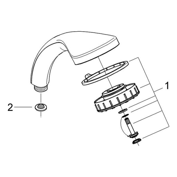 Onderdelentekening Grohe Relexa Plus 80 Exquisit handdouche 2 straalsoorten