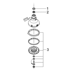 Onderdelentekening Grohe Relexa Plus 80 Dual hoofddouche 2 straalsoorten