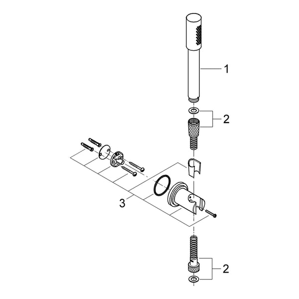 Onderdelentekening Grohe Sena doucheset 1 straal