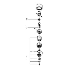 Onderdelentekening Grohe Relexa exquisite-zijdouche 1/2