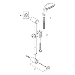 Onderdelentekening Grohe Tempesta 100 Trio doucheset 3 straalsoorten