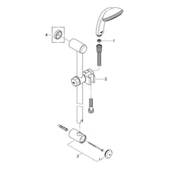 Onderdelentekening Grohe Tempesta 100 Duo doucheset 2 straalsoorten