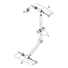 Onderdelentekening Grohe Relexa glijstang, 900 mm 2002–2004