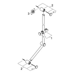 Onderdelentekening Grohe Relexa glijstang, 900 mm