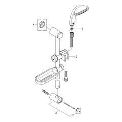 Onderdelentekening Grohe Tempesta 100 Trio doucheset 3 straalsoorten