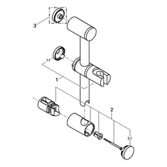 Onderdelentekening Grohe Relexa glijstang, 600 mm 1991–2004