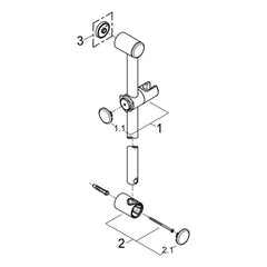 Onderdelentekening Grohe Relexa glijstang 1000 mm
