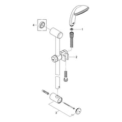 Onderdelentekening Grohe Tempesta 100 Mono doucheset 1 straalsoort
