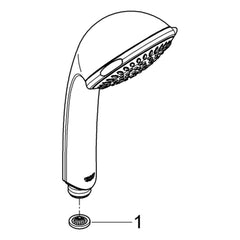 Onderdelentekening Grohe Relexa 100 Trio handdouche 3 straalsoorten