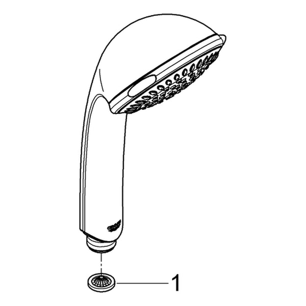 Onderdelentekening Grohe Relexa 100 Trio handdouche 3 straalsoorten