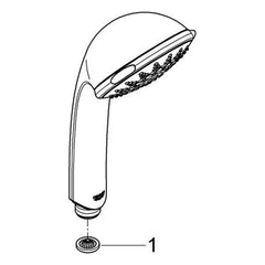 Onderdelentekening Grohe Relexa 100 Champagne handdouche 4 straalsoorten