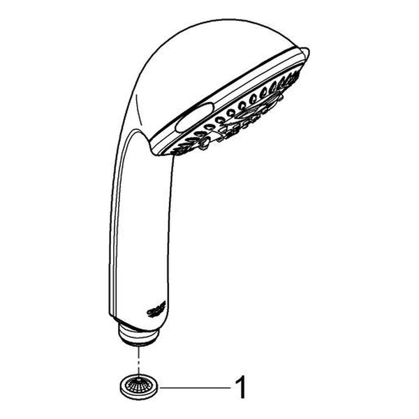 Onderdelentekening Grohe Relexa 100 Massage handdouche 4 straalsoorten