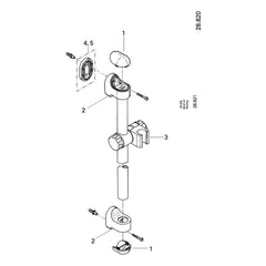 Onderdelentekening Grohe Relexa glijstang 600 mm