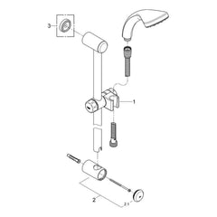Onderdelentekening Grohe Relexa Solo 80 doucheset 1 straalsoort