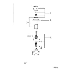 Onderdelentekening Grohe Atlanta inbouwstopkraan 1/2