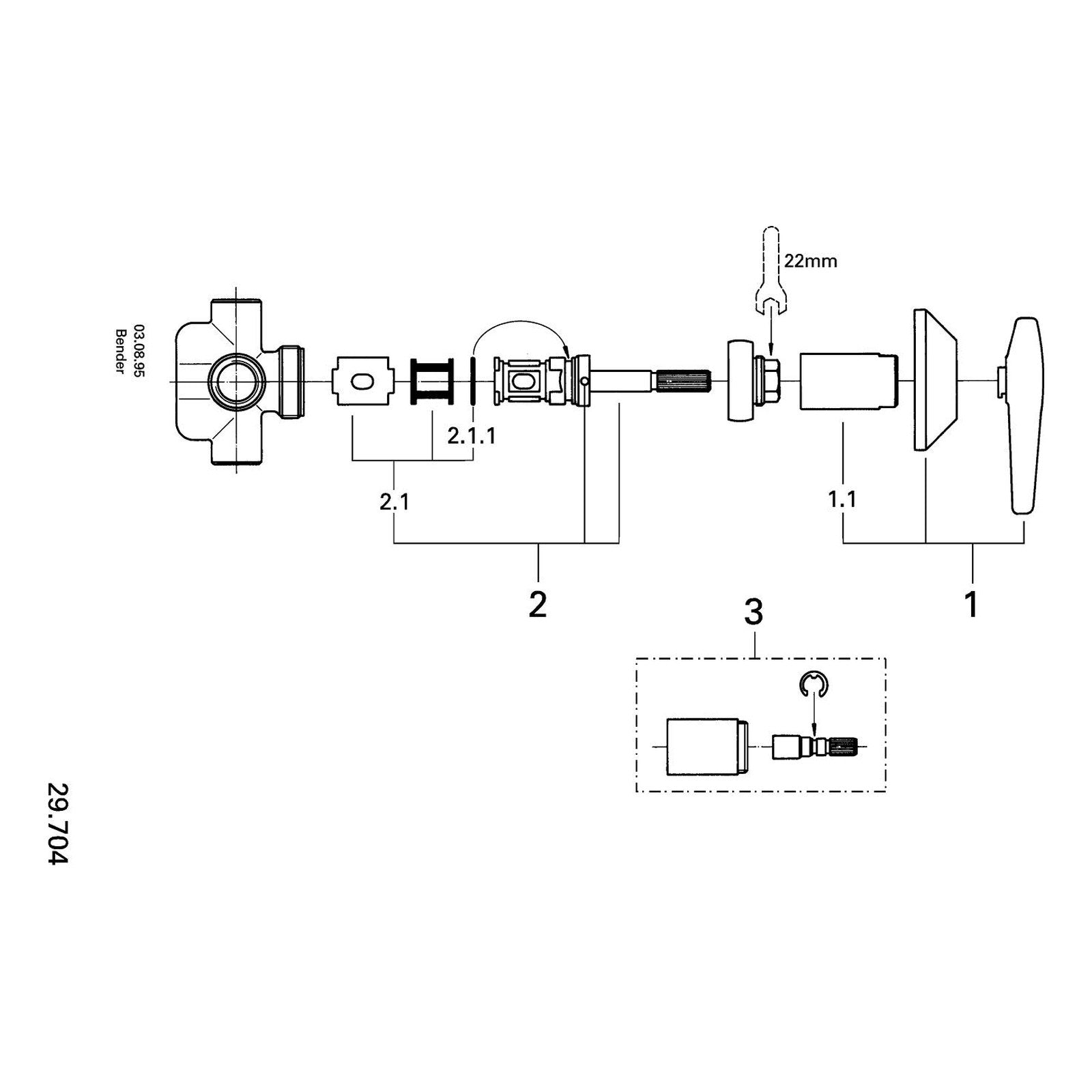 Onderdelentekening Grohe vijfweg-omstelling