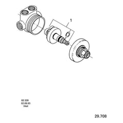 Onderdelentekening Grohe drieweg-omstelling