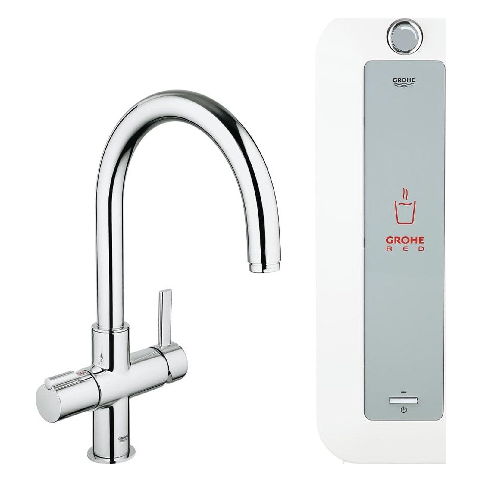 Grohe Red Duo keukenmengkraan en combi boiler