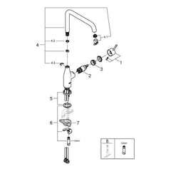 Onderdelentekening Grohe Essence keukenmengkraan