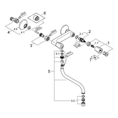 Onderdelentekening Grohe Avina keukenmengkraan 1/2