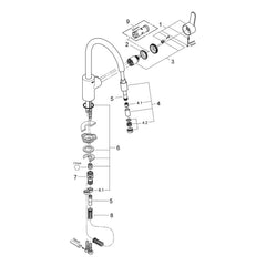 Onderdelentekening Grohe Eurostyle Cosmopolitan keukenmengkraan 2010–2013