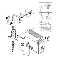 Onderdelentekening Grohe Blue Home l-uitloop Starterkit
