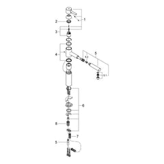 Onderdelentekening Grohe Essence keukenmengkraan