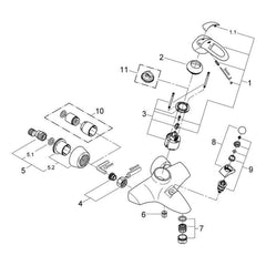 Onderdelentekening Grohe Chiara badmengkraan
