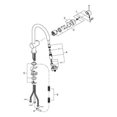 Onderdelentekening Grohe Minta keukenmengkraan 2005–2015