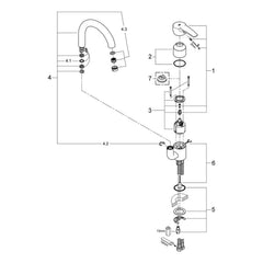 Onderdelentekening Grohe Eurostyle wastafelmengkraan L-Size