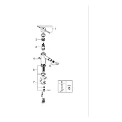 Onderdelentekening Grohe Essence bidetmengkraan S-Size