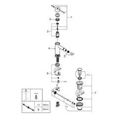 Onderdelentekening Grohe Essence bidetmengkraan S-Size 2014–2018