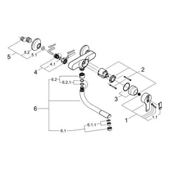 Onderdelentekening Grohe Eurodisc keukenmengkraan