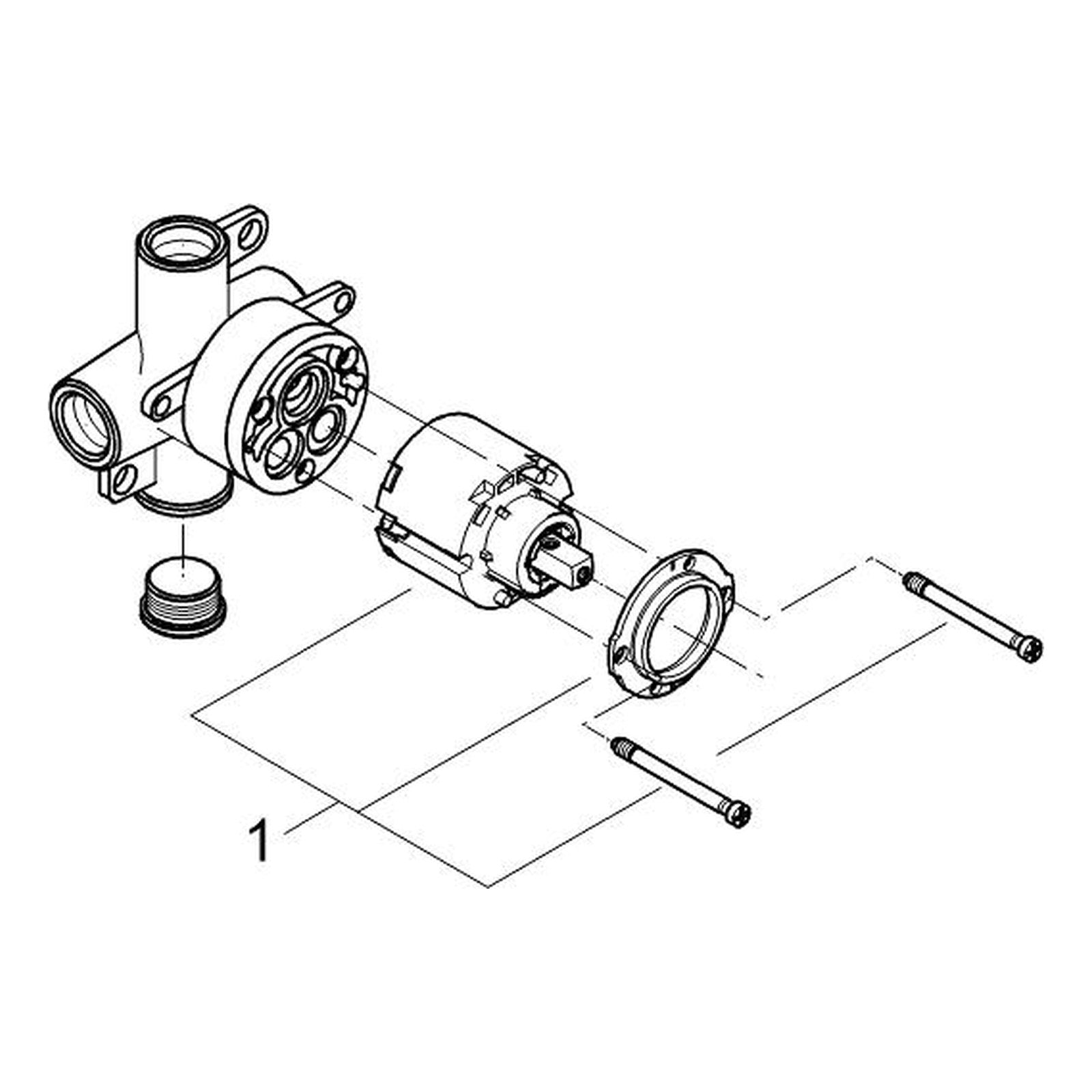 Onderdelentekening Grohe eenhendelmengkraan 1/2