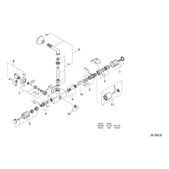 Onderdelentekening Grohe Automatic 2000 Compact centraalthermostaat