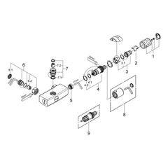 Onderdelentekening Grohe Automatic 2000 Compact centraalthermostaat 3/4