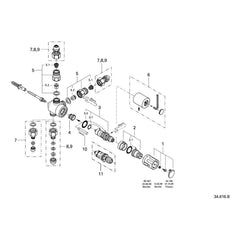 Onderdelentekening Grohe Automatic 2000 centraal Thermostaat