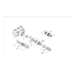 Onderdelentekening Grohe Taron centraal thermostaat 3/4