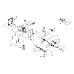 Onderdelentekening Grohe Eurodisc SE zelfsluitende douchethermostaat