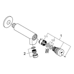 Onderdelentekening Grohe Eurosmart Cosmopolitan T zelfsluitende tapkraan 2010–2012