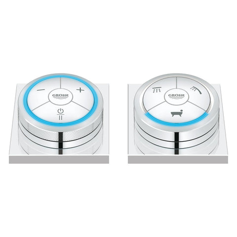 Grohe F-digital digitale controller en digitale omstelling voor bad met vierkante houder