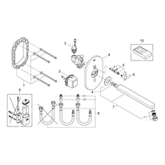 Onderdelentekening Grohe Eurosmart Cosmopolitan E infrarood elektronische wastafelkraan met menging 2012–2015