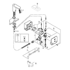 Onderdelentekening Grohe Eurosmart Cosmopolitan E powerbox 2013–2016