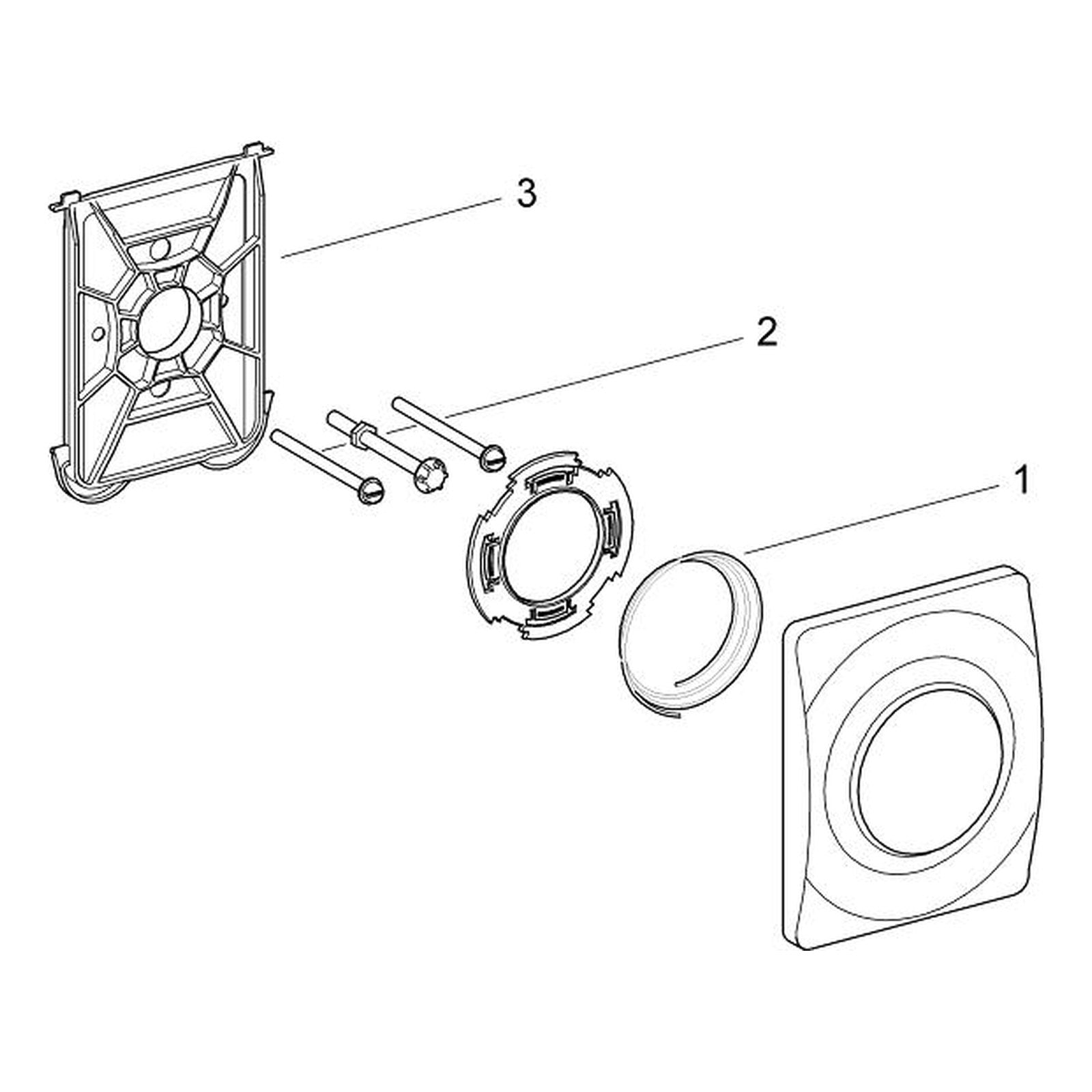 Onderdelentekening Grohe Surf bedieningsplaat