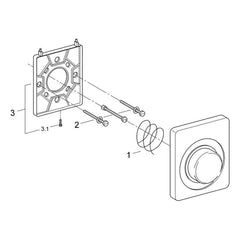 Onderdelentekening Grohe bedieningsplaat in RVS