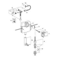 Onderdelentekening Grohe reservoir voor WC